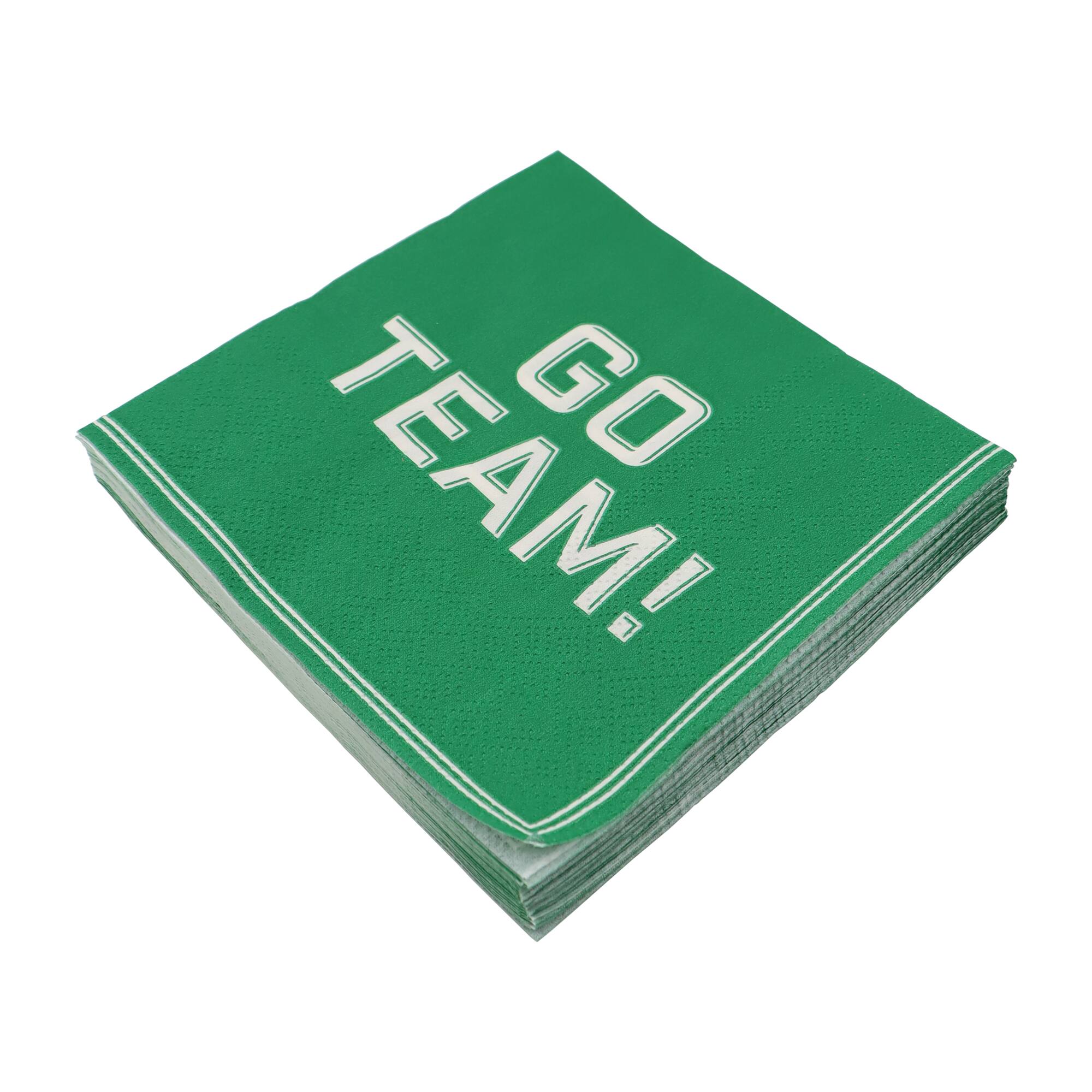 24 Packs: 20 ct. (480 total) Green Go Team Paper Beverage Napkins by Celebrate It™